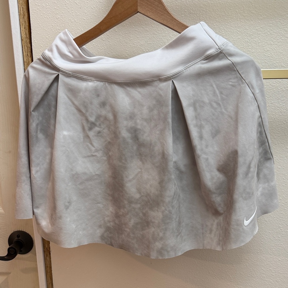 Nike Light Gray Tie-Dye Circle Skirt with Pleats